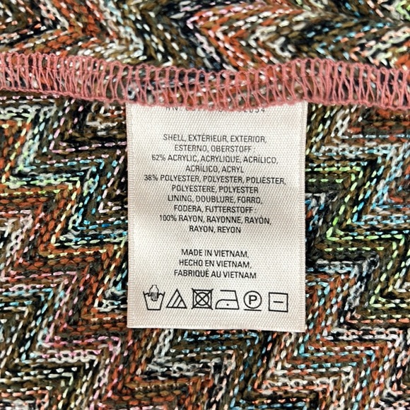 Maeve Anthropologie Westwater zigzag pattern high low tank style dress size L - Picture 4 of 10